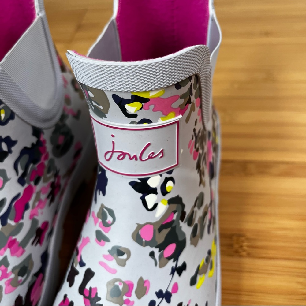 Joules Wellibob Colorful Leopard Print Rain Boots - size 6 - Picture 4 of 13
